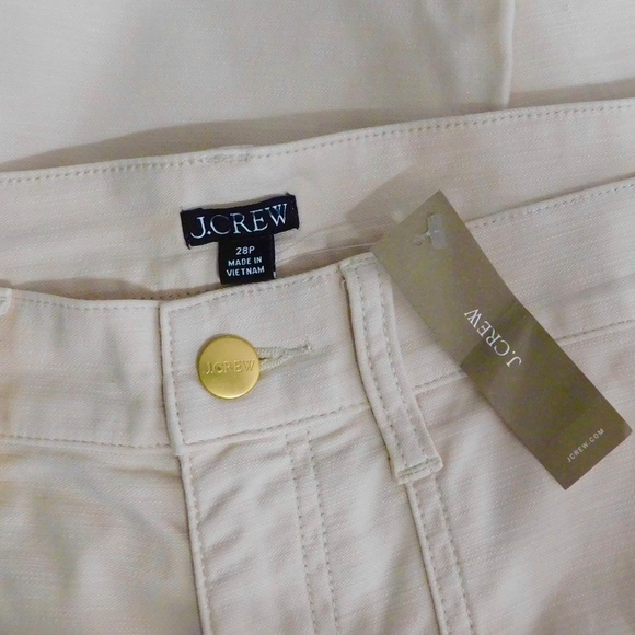 NWT!! J. CREW Camp Pocket Wide Leg Pants Natural Stretch Cotton 28P 28 Petite - Picture 13 of 16